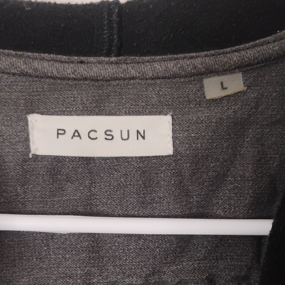 PacSun Charcoal Shirt Jacket with Black Hood - Picture 2 of 4